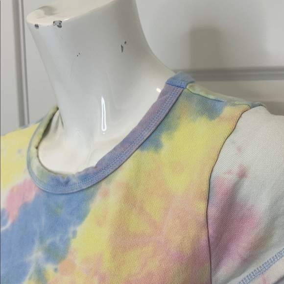 She + Sky Tie-Dye Mini Dress - Blue, Yellow, Pink - Picture 3 of 7